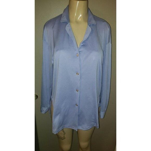 Vintage Escada Sports Logo Gold Button Down Top Size S Cotton - Picture 1 of 6